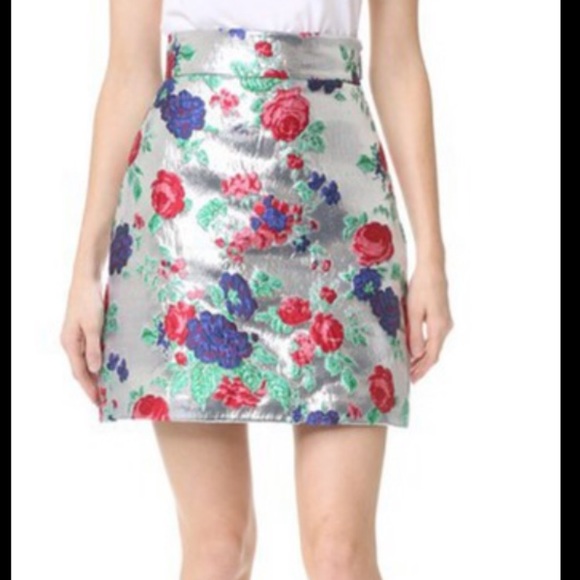 NWOT MSGM Silver Mini Skirt, Medium - Picture 2 of 5